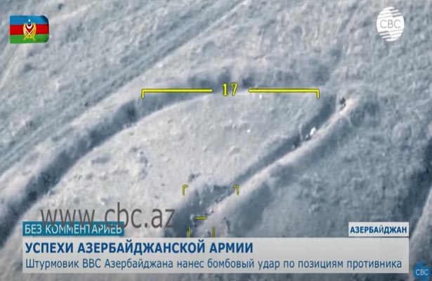 Штурмовик ВВС Азербайджана нанес бомбовый удар по позициям противника