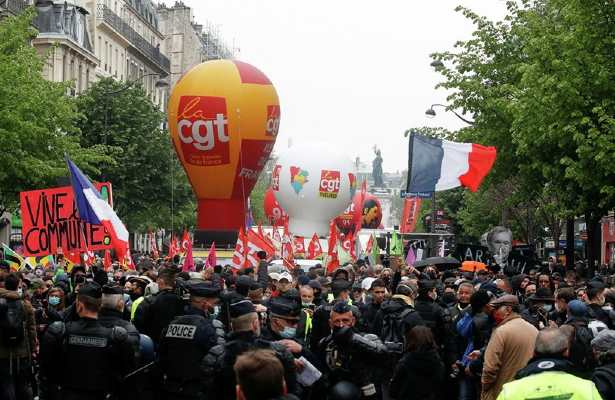 Во Франции на первомайских манифестациях задержали 56 человек